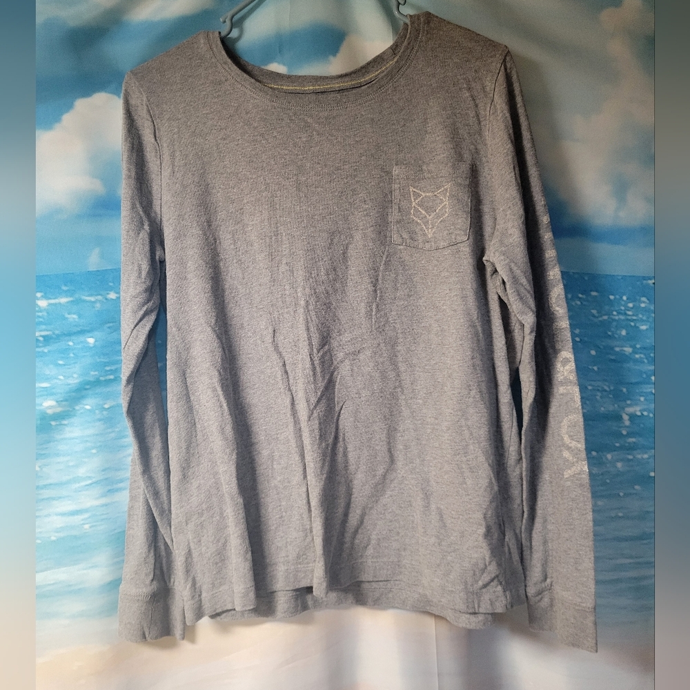 Prince & Fox Gray Long Sleeve Tshirt Women's Size Medium